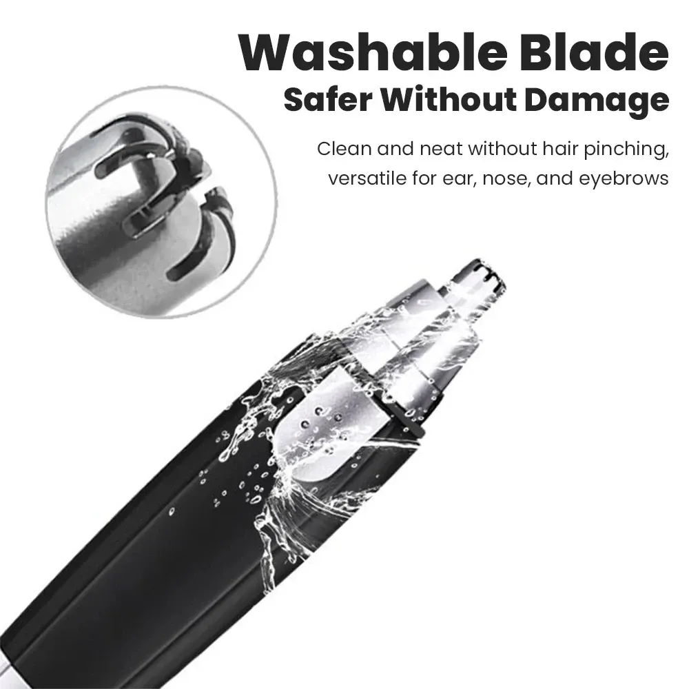 Tondeuse à poils du visage rechargeable 3 en 1, rasoir électrique indolore pour le nez, les oreilles et les sourcils, pour hommes et femmes, kit de toilettage portable 5