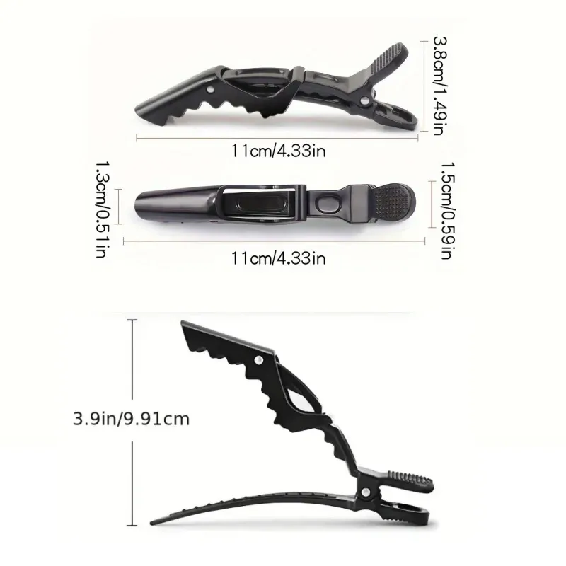 Pinces crocodile professionnelles en plastique pour salon de coiffure, lot de 5 à 30 pièces 6