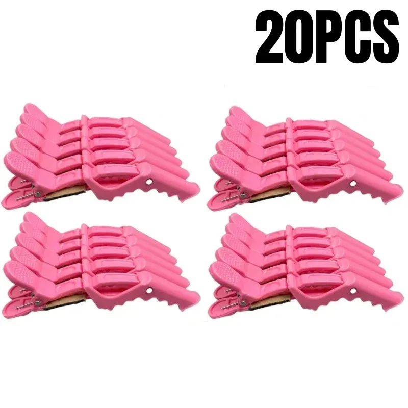 Pinces crocodile professionnelles en plastique pour salon de coiffure, lot de 5 à 30 pièces 12