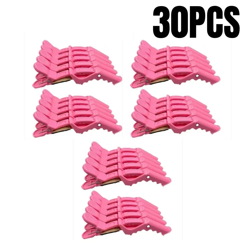 Pinces crocodile professionnelles en plastique pour salon de coiffure, lot de 5 à 30 pièces 8