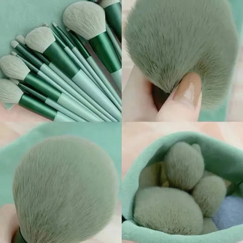 Ensemble de 13 pinceaux de maquillage ultra-doux pour fond de teint, blush, poudre et fard à paupières 5