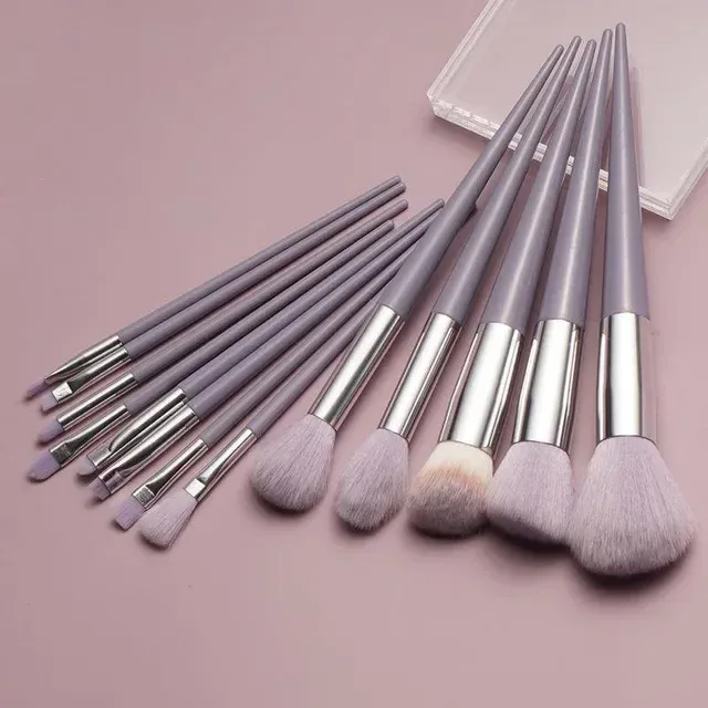 Ensemble de 13 pinceaux de maquillage ultra-doux pour fond de teint, blush, poudre et fard à paupières 8