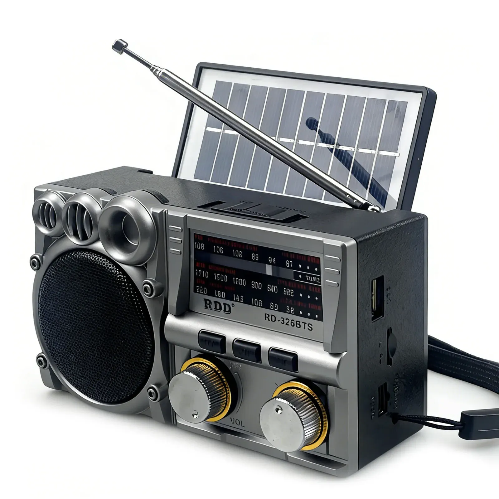 Radio solaire portable AM/FM/SW, à l'extérieur