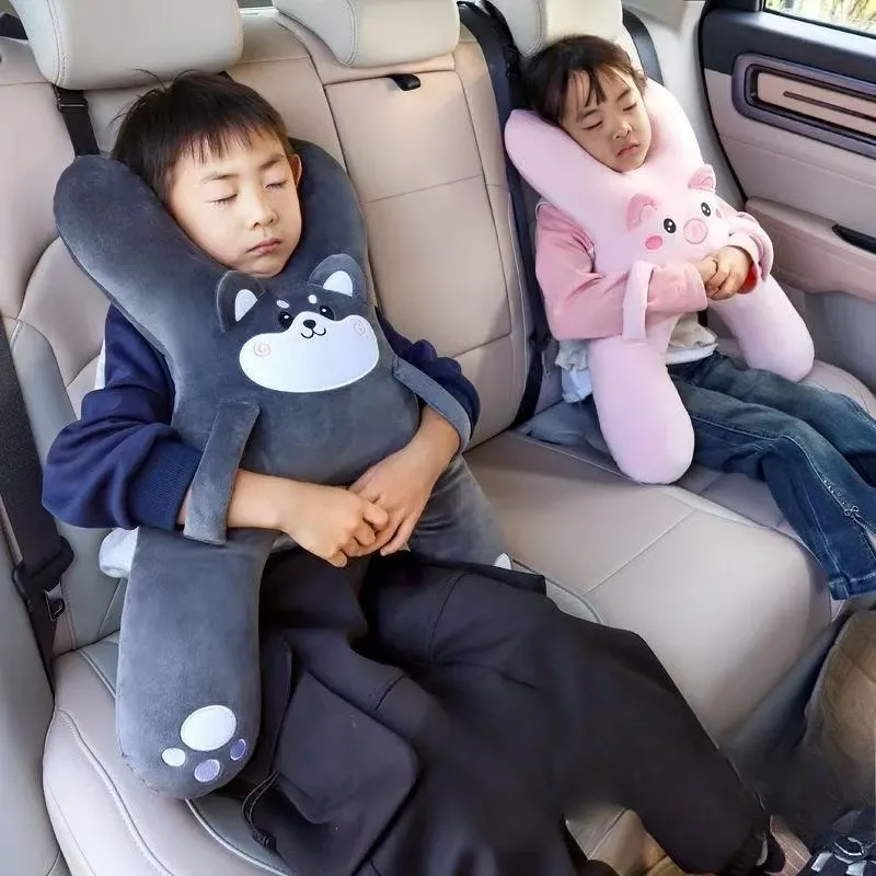 Oreiller cervical pour voiture avec ceinture de sécurité, aide au sommeil pour enfants, maintien de la tête, siège arrière, confort pour les longs trajets