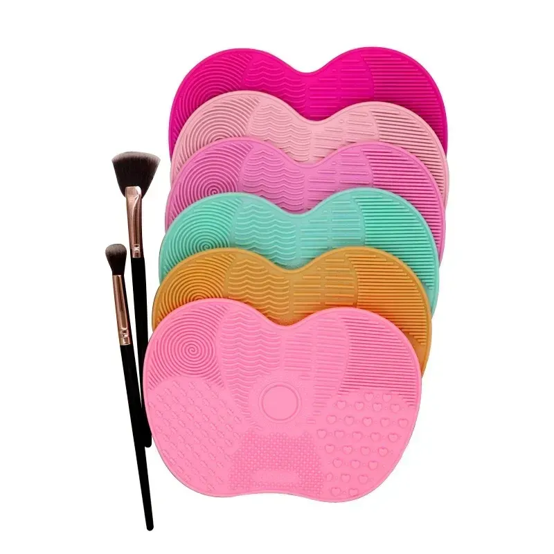 Tapis de nettoyage en silicone coloré pour brosses de maquillage, planche à récurer pour pinceaux cosmétiques et fond de teint 2