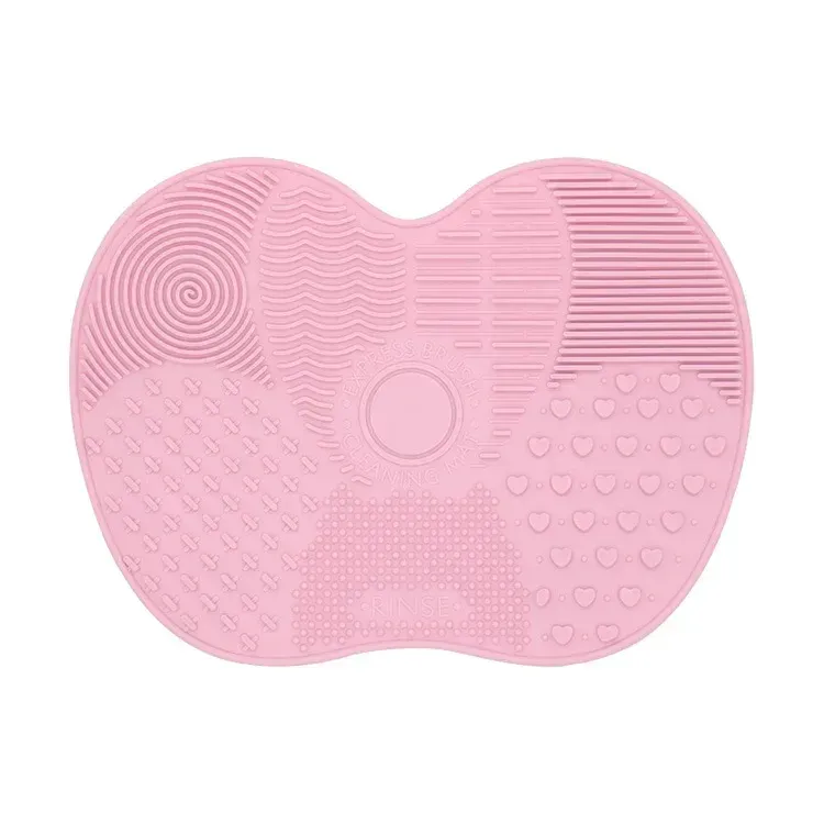Tapis de nettoyage en silicone coloré pour brosses de maquillage, planche à récurer pour pinceaux cosmétiques et fond de teint 10