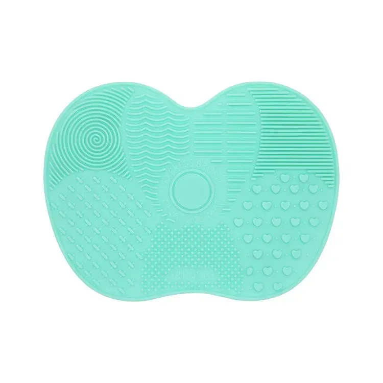 Tapis de nettoyage en silicone coloré pour brosses de maquillage, planche à récurer pour pinceaux cosmétiques et fond de teint 7
