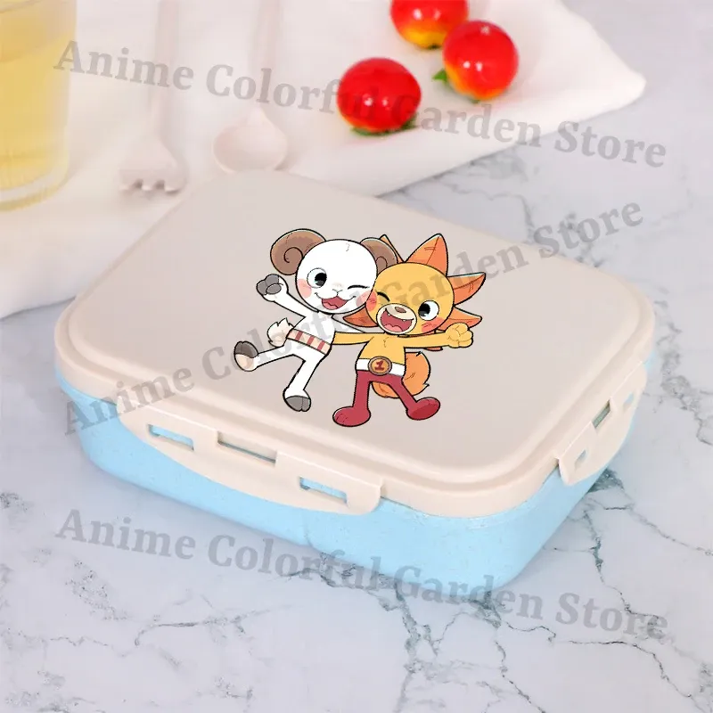 Boîte à bento One Piece grande capacité pour enfants, contenant alimentaire portable à motif dessin animé, idéal pour l'école 2