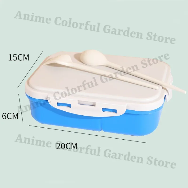 Boîte à bento One Piece grande capacité pour enfants, contenant alimentaire portable à motif dessin animé, idéal pour l'école 6