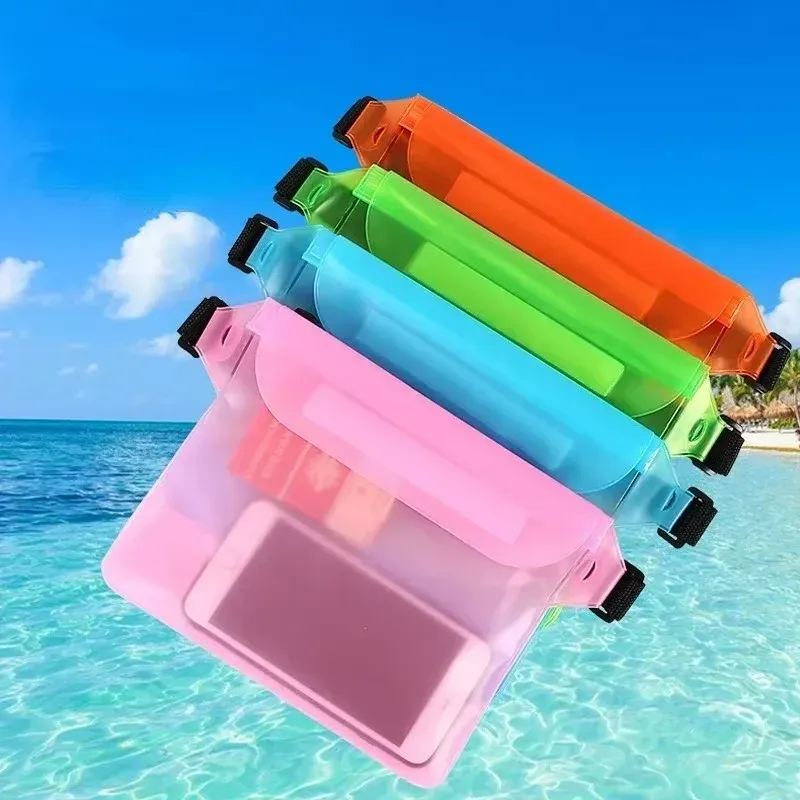 Sac de natation étanche 3 couches grand format transparent, protection pour téléphone portable 1