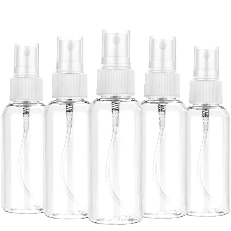 Vaporisateur de parfum rechargeable en plastique transparent, format voyage, 10 ml, 30 ml, 50 ml, 60 ml, 100 ml, lot de 3, 5 ou 10 pièces - Image 1