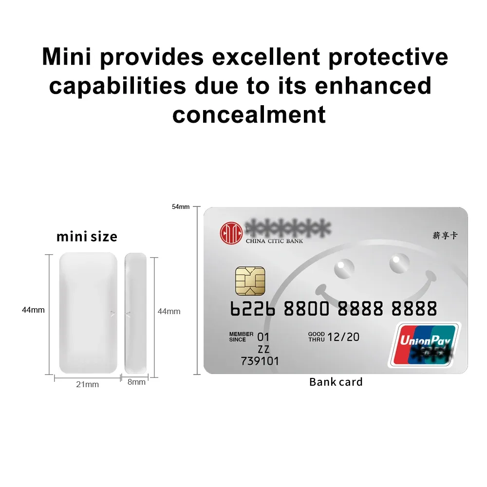 Capteur de porte et fenêtre sans fil Tuya Zigbee, détecteur d'ouverture compact pour la maison connectée, compatible Alexa 4