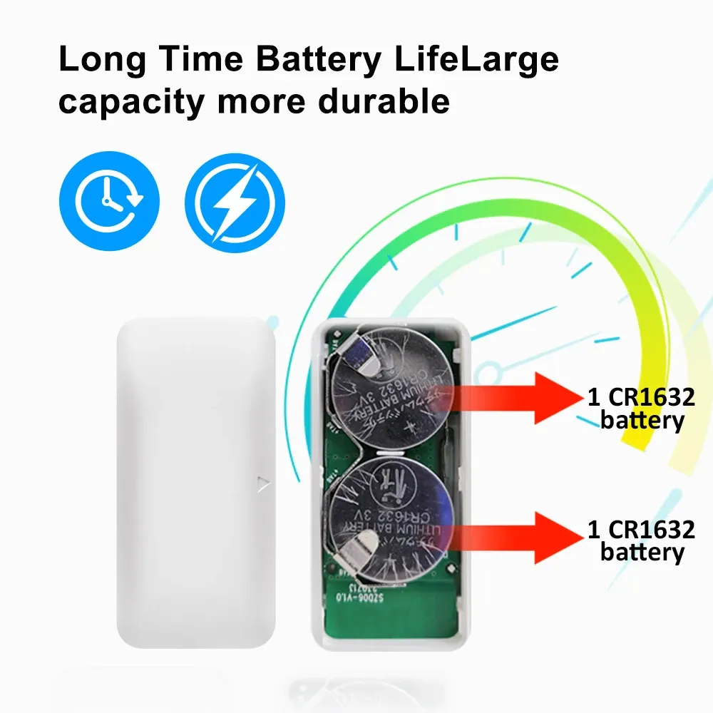 Capteur de porte et fenêtre sans fil Tuya Zigbee, détecteur d'ouverture compact pour la maison connectée, compatible Alexa 5