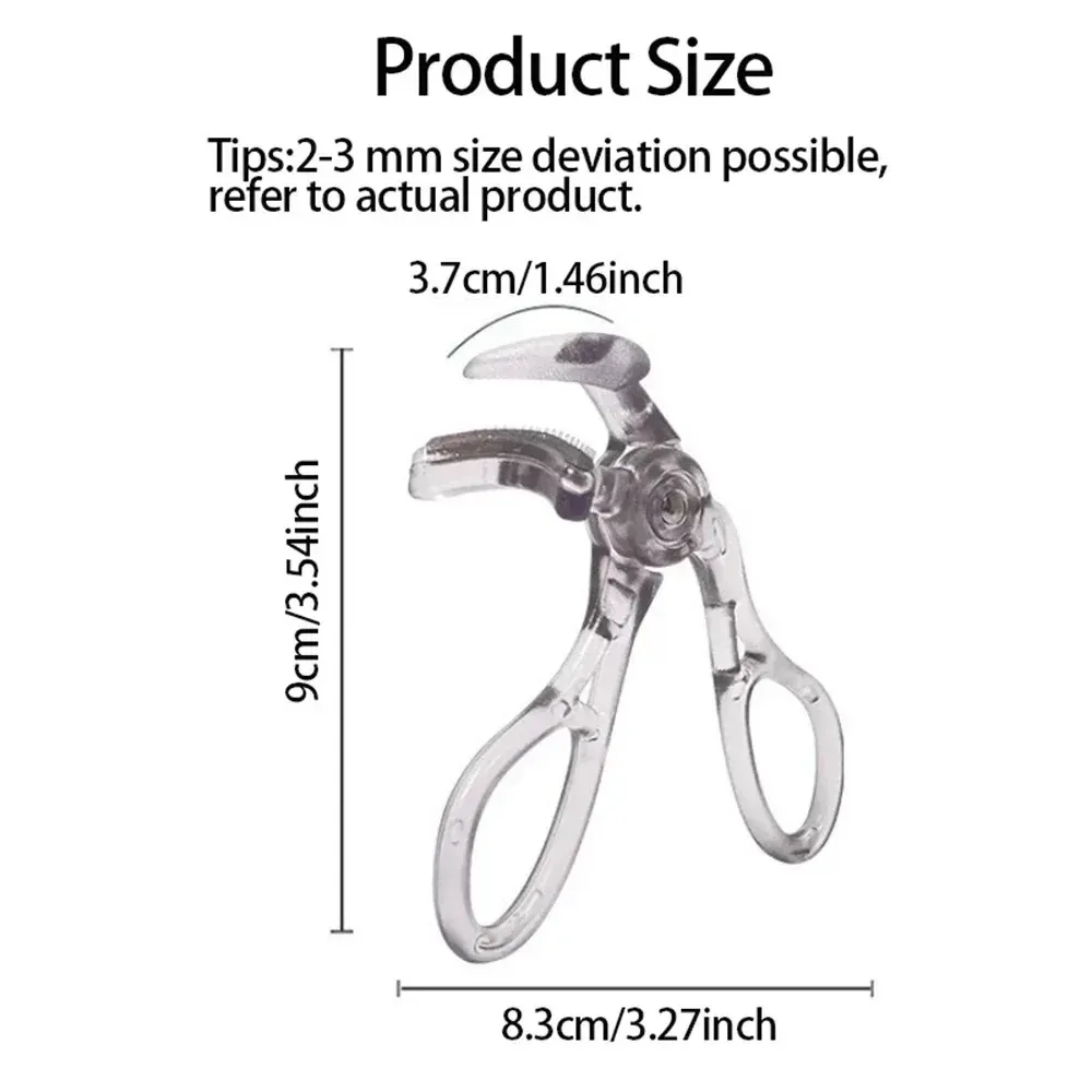 Recourbe-cils double usage, imperméable, pour un galbe naturel, large pince partielle, longue tenue, outil de maquillage des yeux professionnel. 6