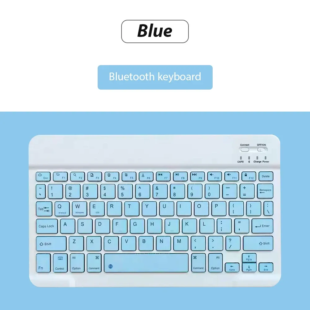 Clavier sans fil Bluetooth universel pour téléphone portable et tablette, mini clavier Bluetooth compatible avec clavier et souris 8