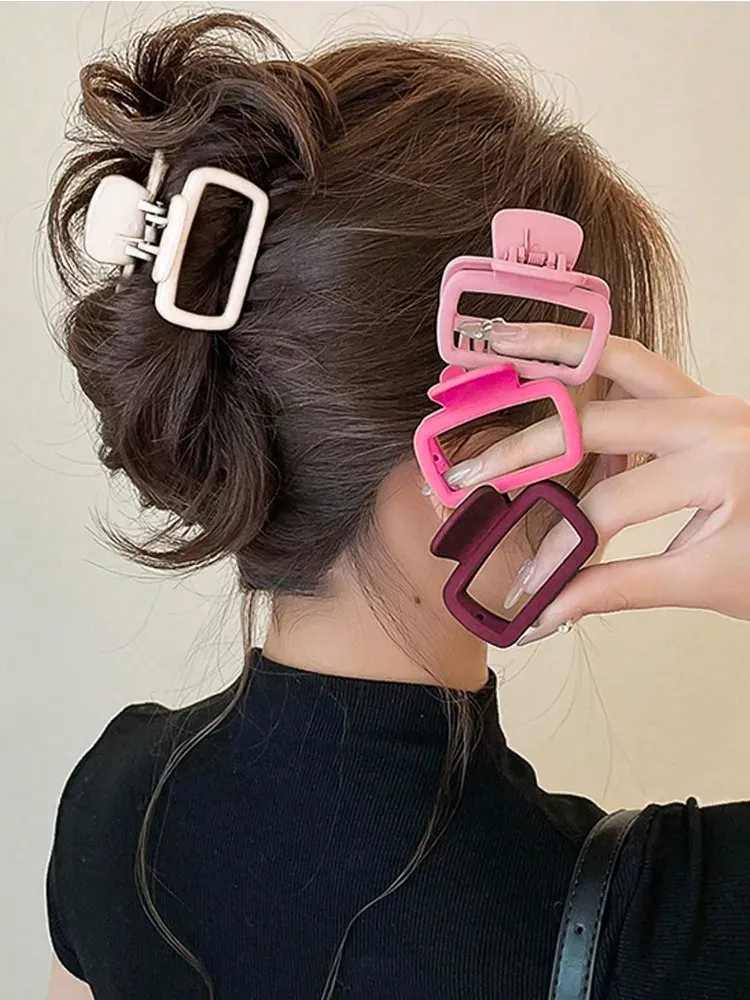 Pince à cheveux carrée légère pour femme, lot de 4 3