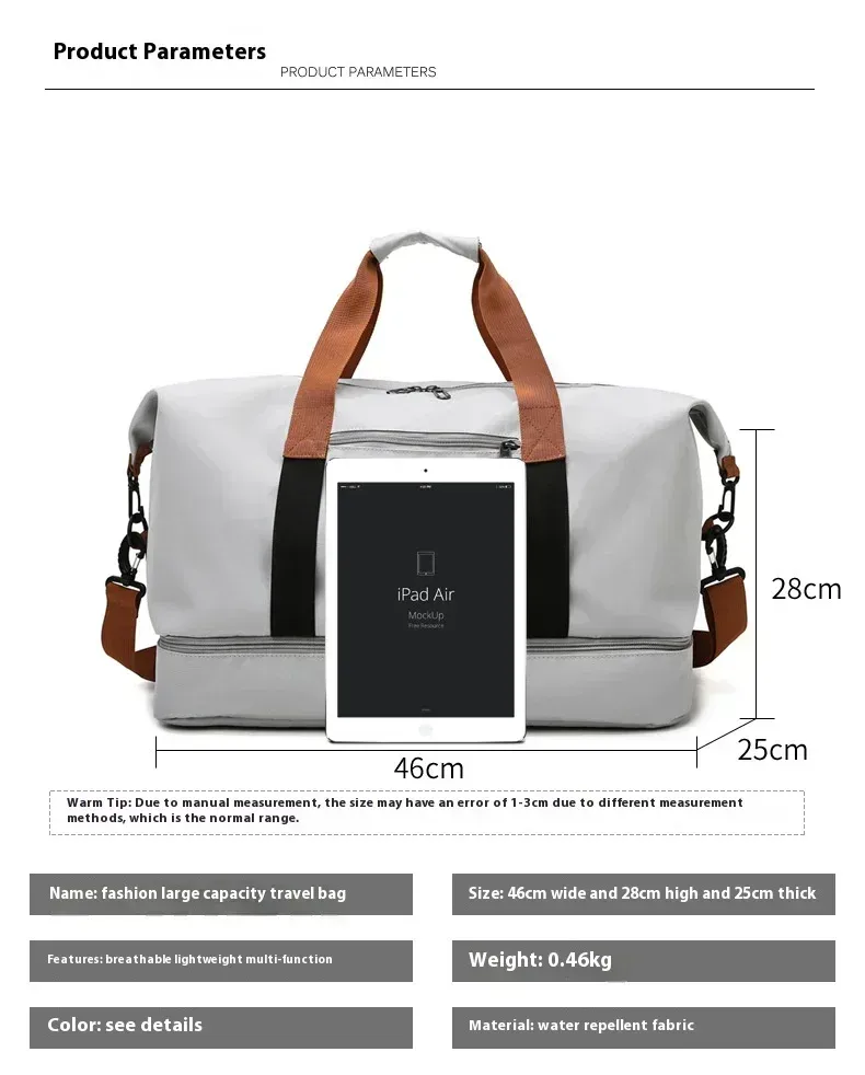 Sac de sport de voyage grande capacité, étanche, pour homme 2