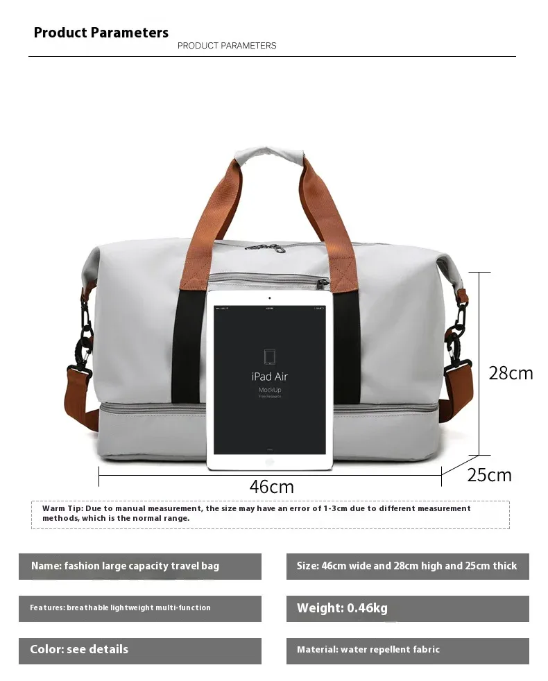 Sac de sport, vue de face