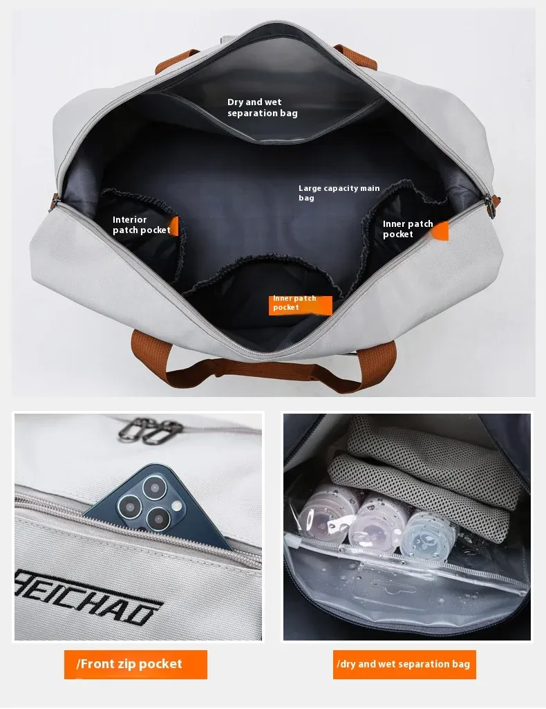 Sac de sport, détail de la bandoulière