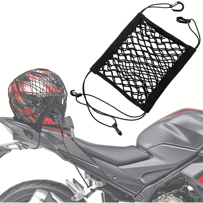 Filet de chargement élastique à double couche pour moto