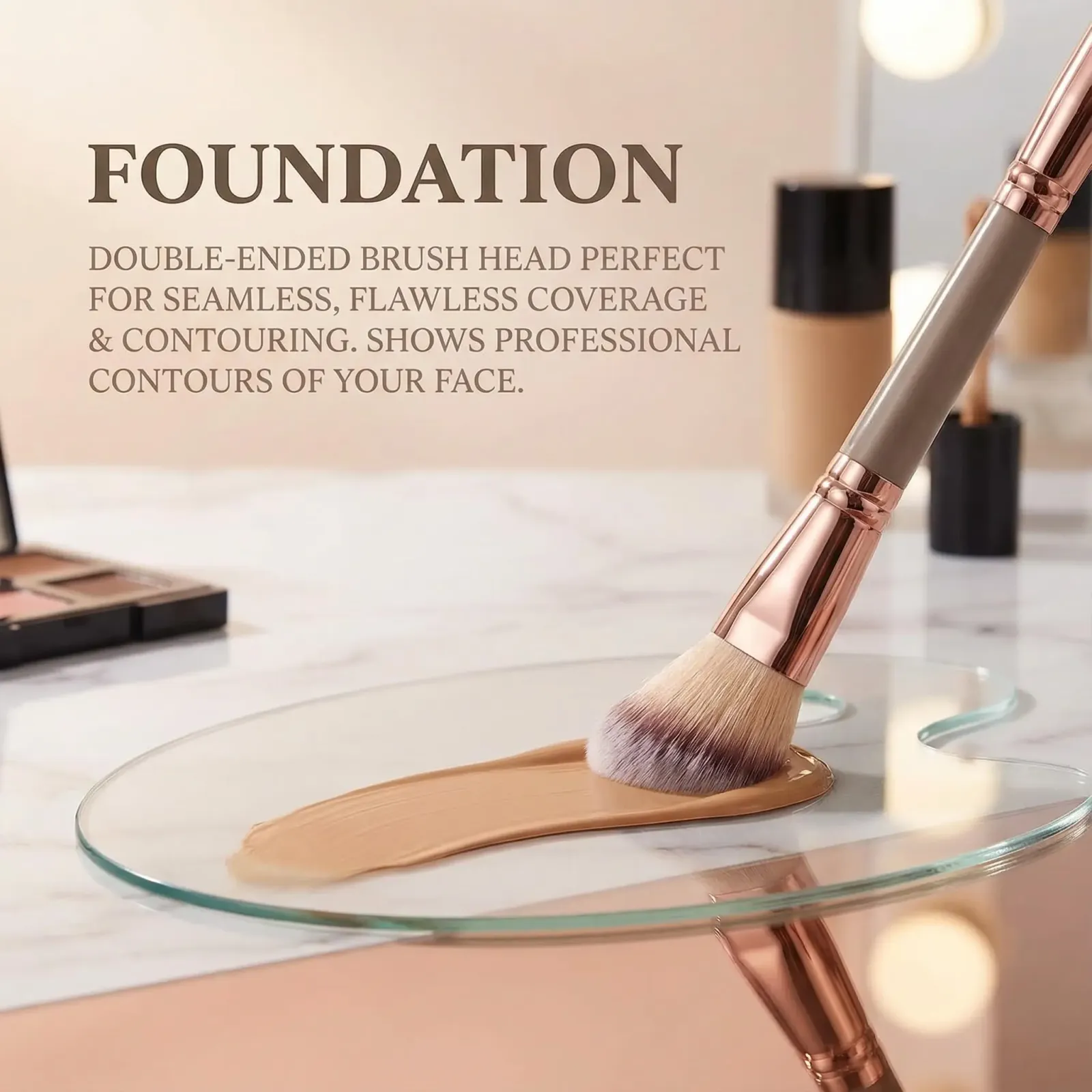 Résultat de maquillage avec pinceaux