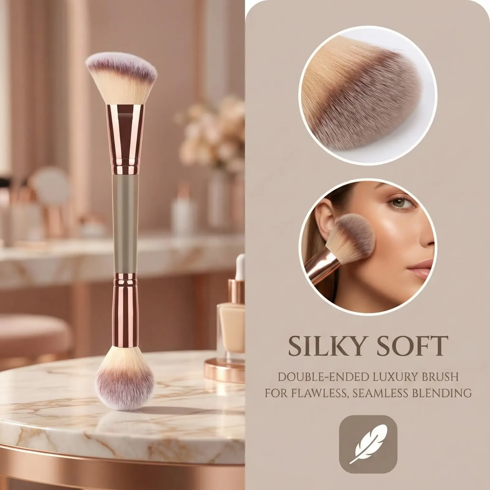 Pinceaux en situation de maquillage