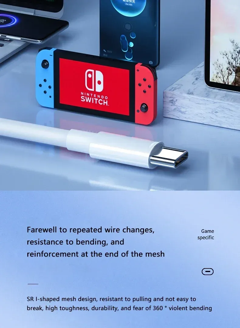 Câble USB-C vers USB-C Type C PD 100W, qualité
