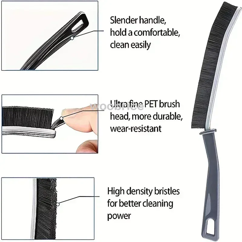 Brosse de nettoyage multifonction pour salle de bains et radiateur, avec manche long ergonomique 3