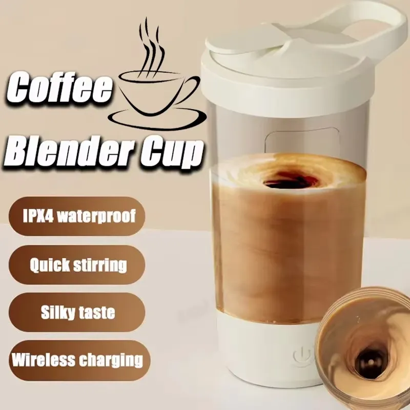 Shaker électrique intelligent 450 ml à agitation automatique, portable, pour substituts de repas et sport