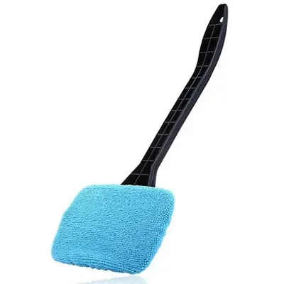 Kit de nettoyage pour vitres de voiture avec long manche : brosse et outil de lavage de pare-brise intérieur 9