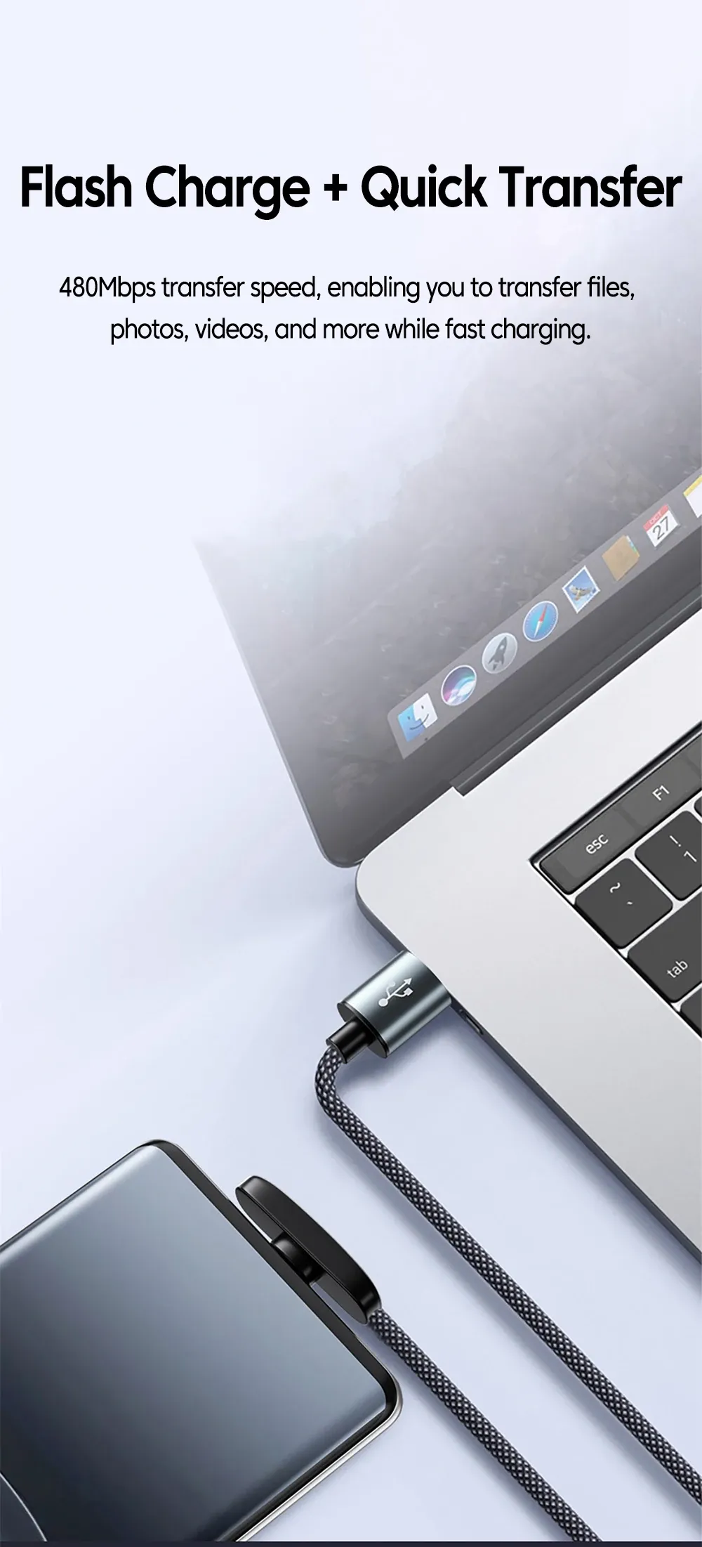 Présentation du câble USB-C tressé