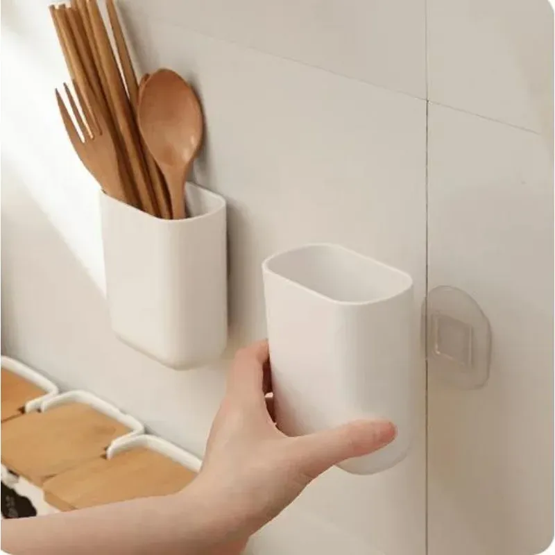 Porte-brosse à dents mural étanche, sans perçage, avec porte-peigne et support pour brosse de maquillage 5