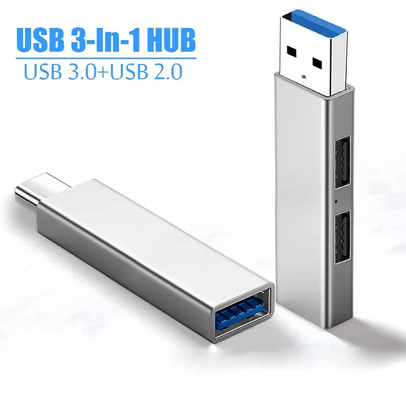 Hub USB 3.0 et USB 2.0, répartiteur multiport avec alimentation secteur, 3 ports, extenseur pour PC 1