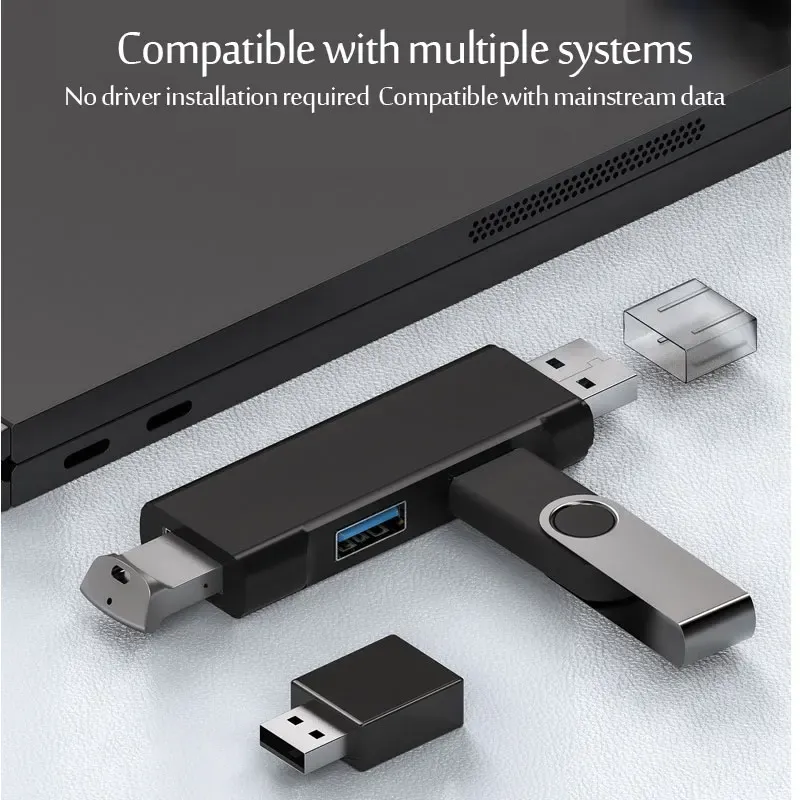 Hub USB 3.0 et USB 2.0, répartiteur multiport avec alimentation secteur, 3 ports, extenseur pour PC 5
