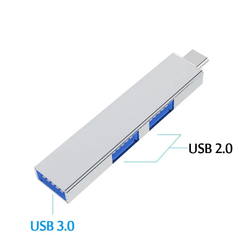 Hub USB 3.0 et USB 2.0, répartiteur multiport avec alimentation secteur, 3 ports, extenseur pour PC 7