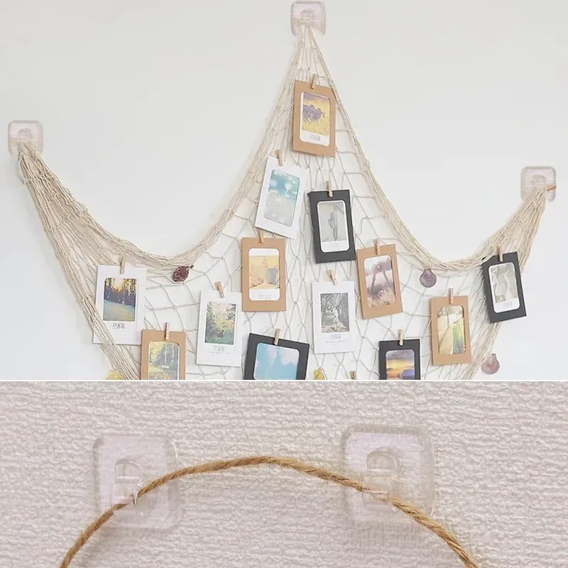 Crochets adhésifs transparents pour guirlandes lumineuses et organisateur de câbles 6