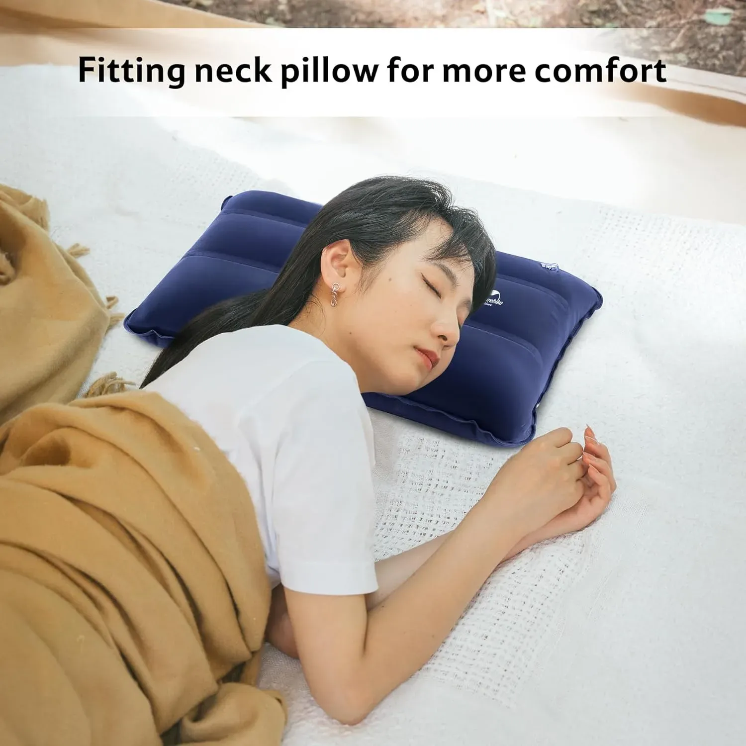 Oreiller de camping gonflable ultraléger Naturehike, pour le soutien du cou, confortable et portable, idéal pour le voyage et le bureau 2