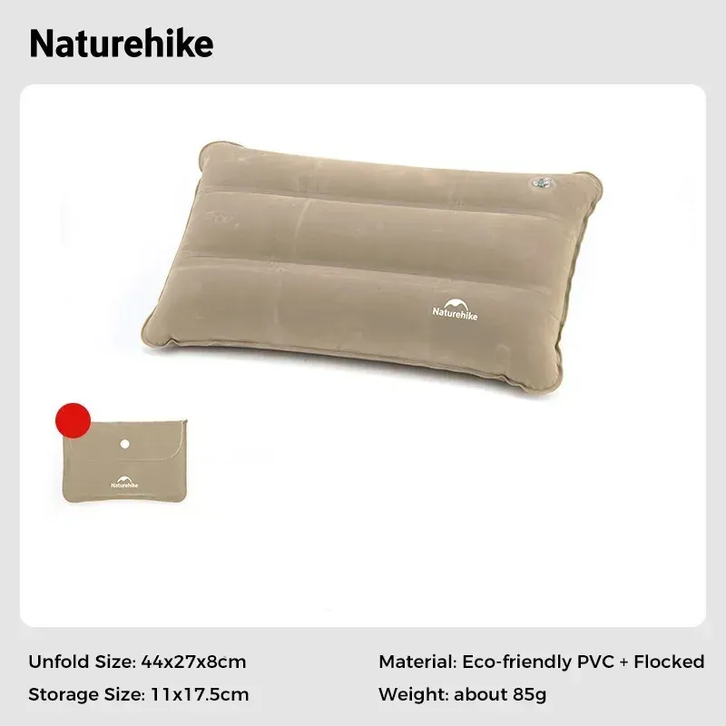 Oreiller de camping gonflable ultraléger Naturehike, pour le soutien du cou, confortable et portable, idéal pour le voyage et le bureau 8