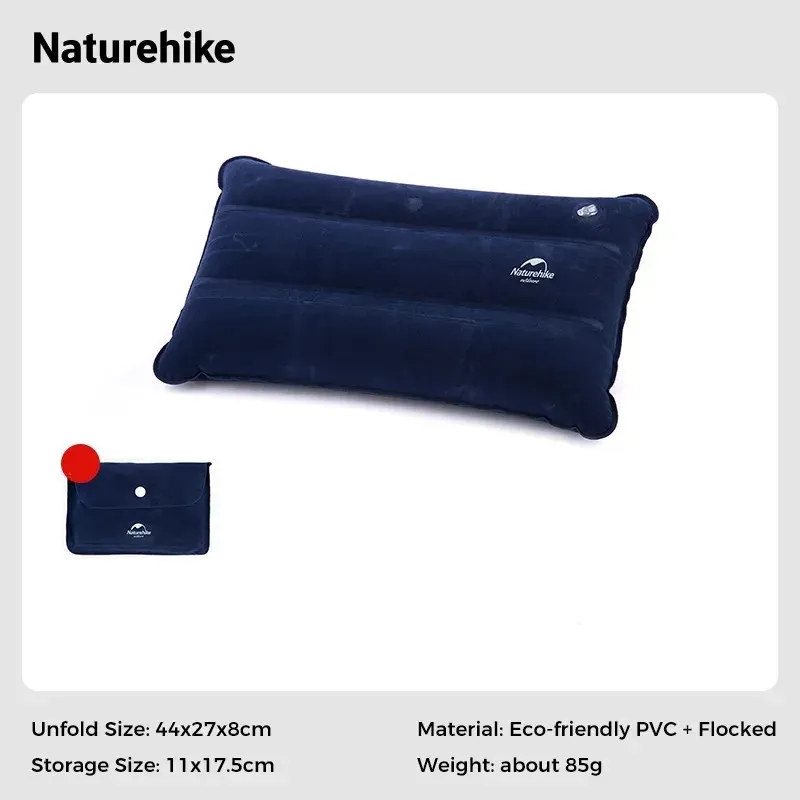 Oreiller de camping gonflable ultraléger Naturehike, pour le soutien du cou, confortable et portable, idéal pour le voyage et le bureau 7