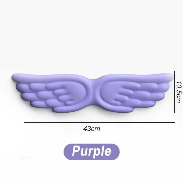 Repose-poignet ergonomique en forme d'ailes d'ange pour clavier et souris, en mousse à mémoire de forme avec base antidérapante en silicone 9