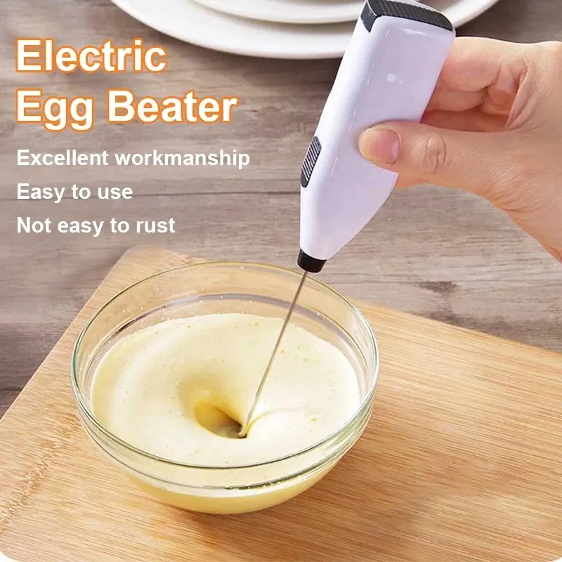 Mousseur à lait électrique portable, mini batteur à main pour cappuccino et œufs 2
