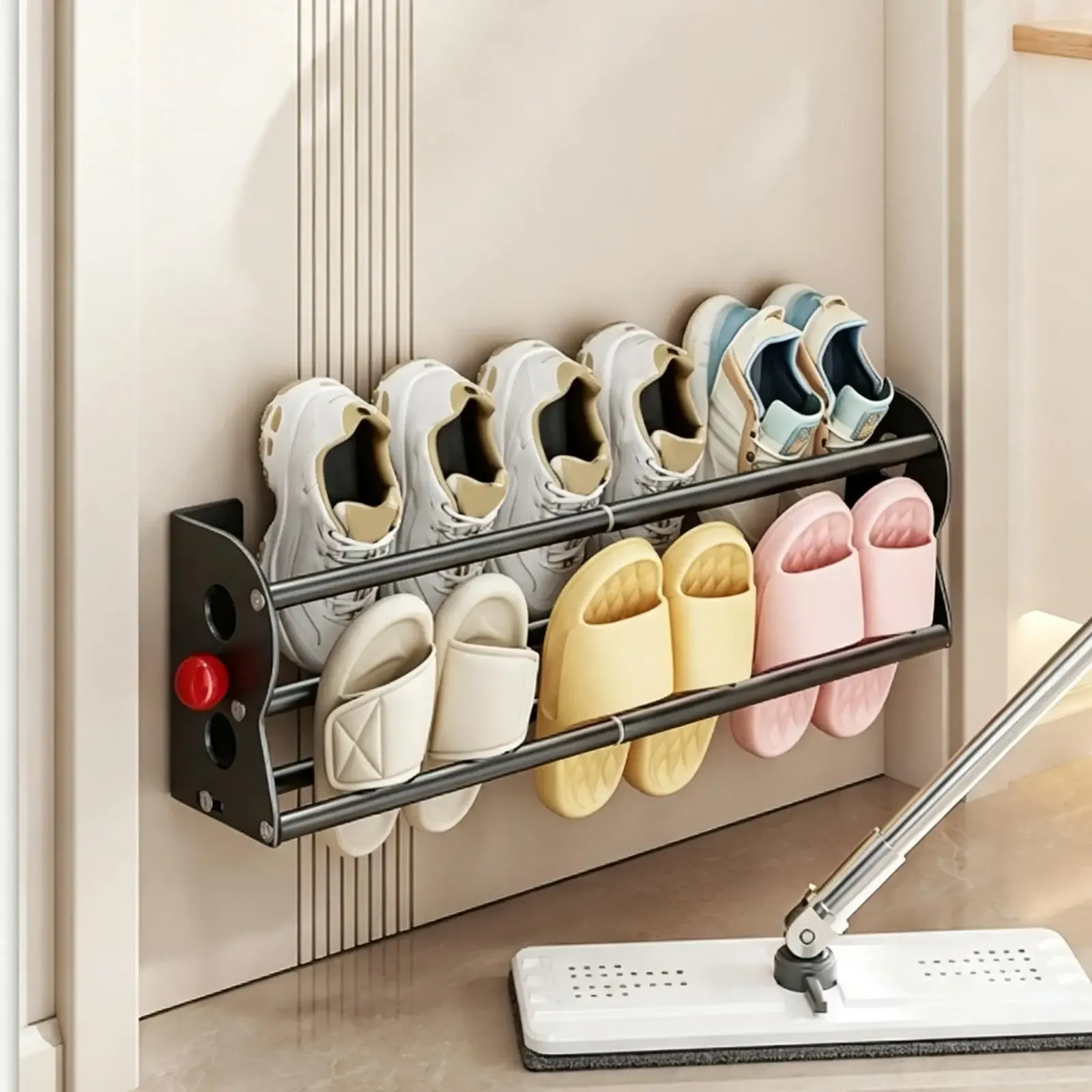 Porte-chaussures magnétique extensible à double couche