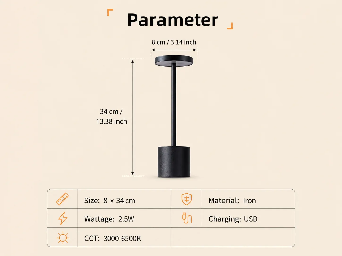 Lampe LED portable pour intérieur et extérieur