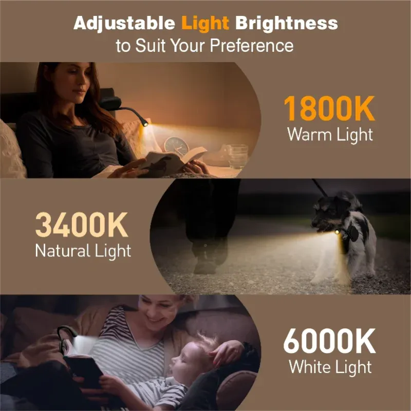 Lampe de lecture LED, ambiance chaleureuse