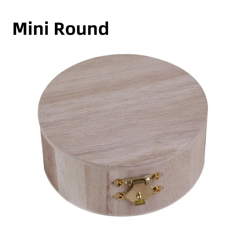 Boîte de rangement rectangulaire en bois à couvercle rabattable, coffret à bijoux artisanal en bois massif fait main 10
