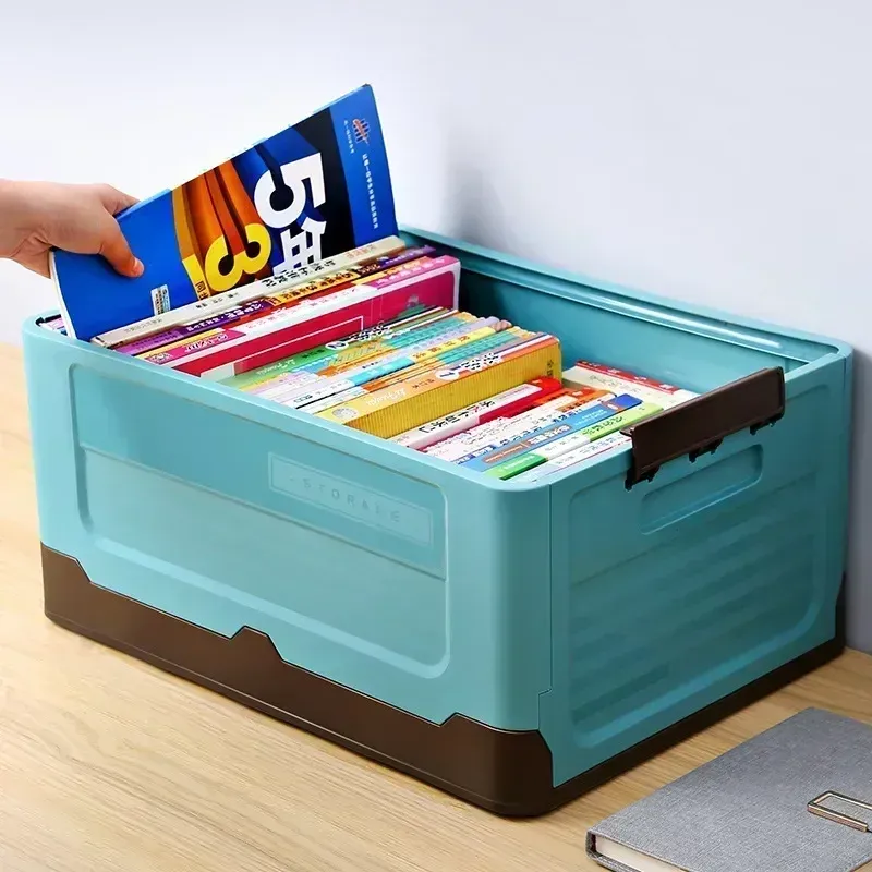 Boîte de rangement pliable en plastique, grande capacité, pour vêtements, jouets, collations et chaussures, idéale pour la voiture et la maison (1 pièce) 2