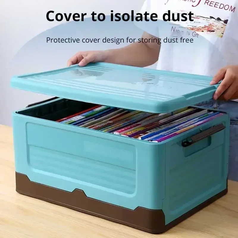 Boîte de rangement pliable en plastique, grande capacité, pour vêtements, jouets, collations et chaussures, idéale pour la voiture et la maison (1 pièce) 5