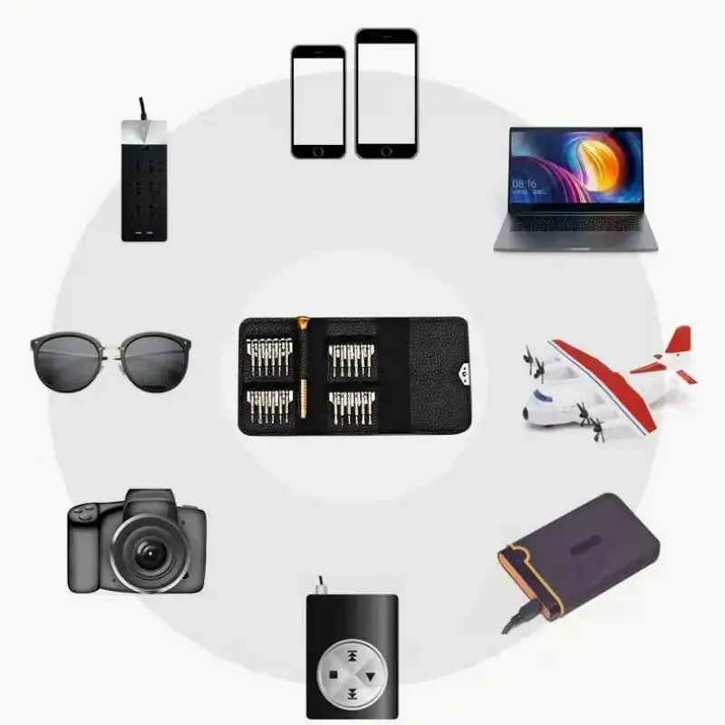 Kit de tournevis de précision magnétiques 25 en 1 pour la réparation d'électronique, d'iPhone, de montres et d'ordinateurs 6