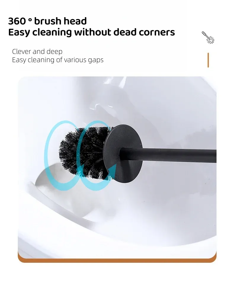 Finition du porte-brosse en acier inoxydable