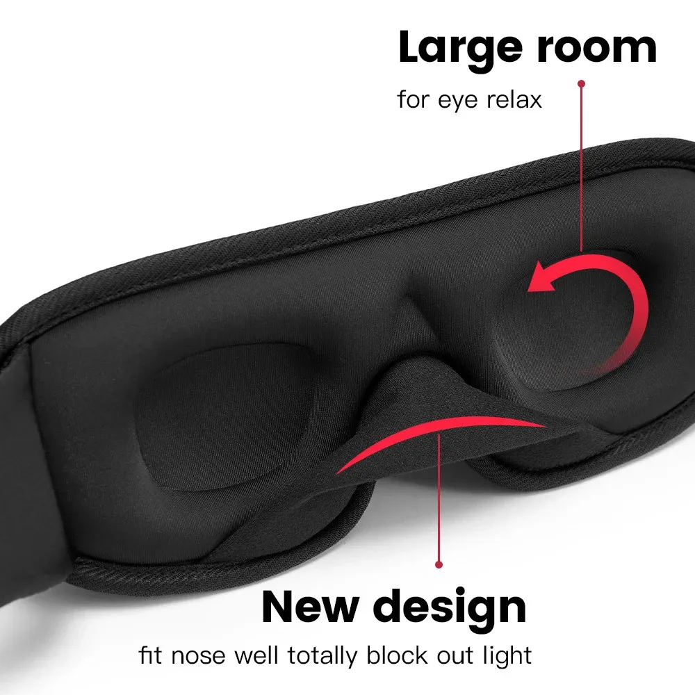 Masque de sommeil 3D occultant pour les yeux, doux et respirant, idéal pour le voyage 2